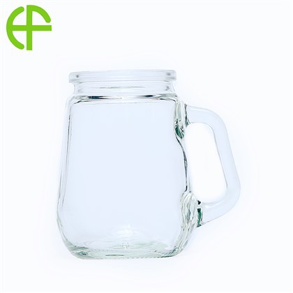 150 ml glasflaska med vitt handtag