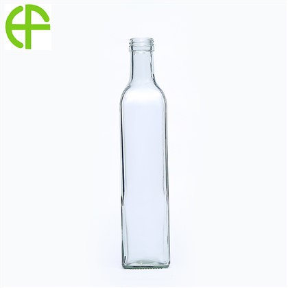 500 ml vit fyrkantig olivolja glasflaska